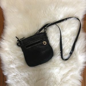 Brighton black leather crossbody purse